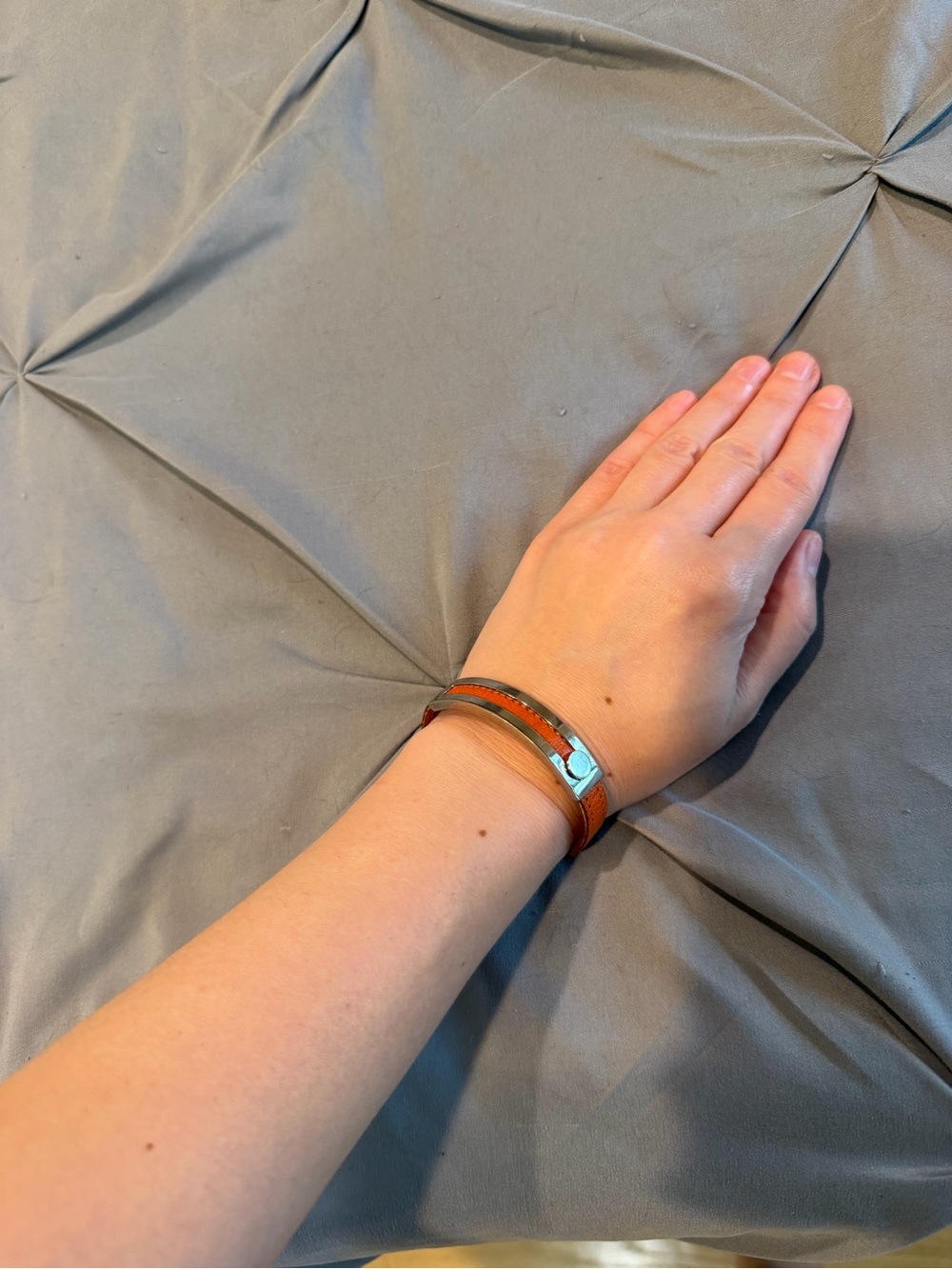 Leather Wrap Bracelet with Silver Accent